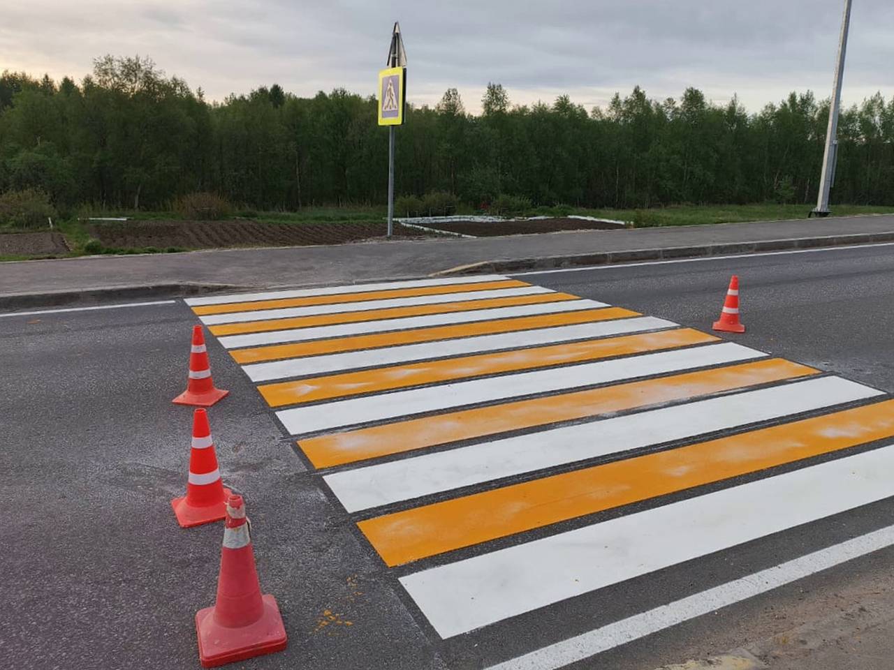 На дорогах Мурманской области завершили нанесение новой разметки