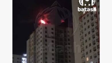 Сильный пожар в многоэтажке в российском городе-миллионнике попал на видео