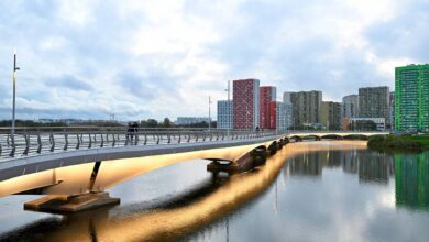 В Люберцах после благоустройства открыли парк «Дружба» с мостом через озеро Черное