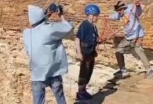 76-летняя россиянка прыгнула с горы и попала на видео