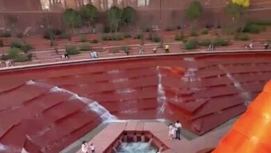 В России открыли амфитеатр с водопадом