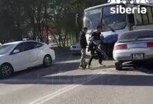 В российском городе водитель иномарки сбил женщину, сбежал в кусты и попал на видео В российском городе водитель иномарки сбил женщину, сбежал в кусты и попал на видео