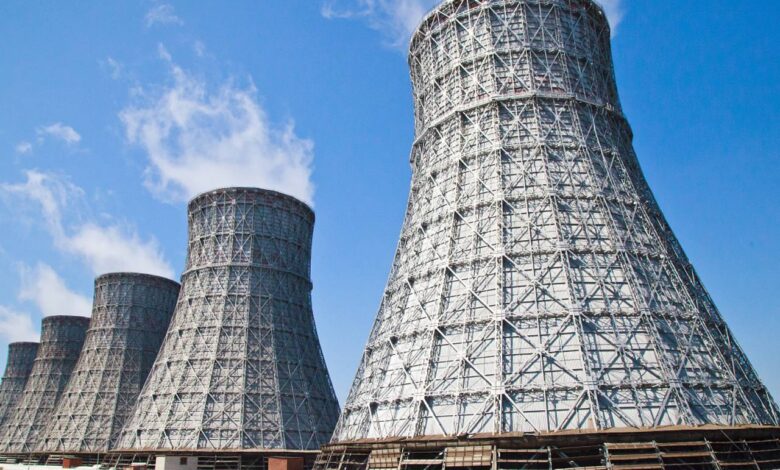 Восстановление градирни Нововоронежской АЭС после атаки ВСУ