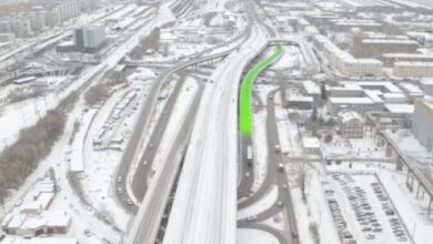 Открыт съезд №6.2 и переход №4 на четвертом мосту Новосибирска Открыт съезд №6.2 и переход №4 на четвертом мосту Новосибирска