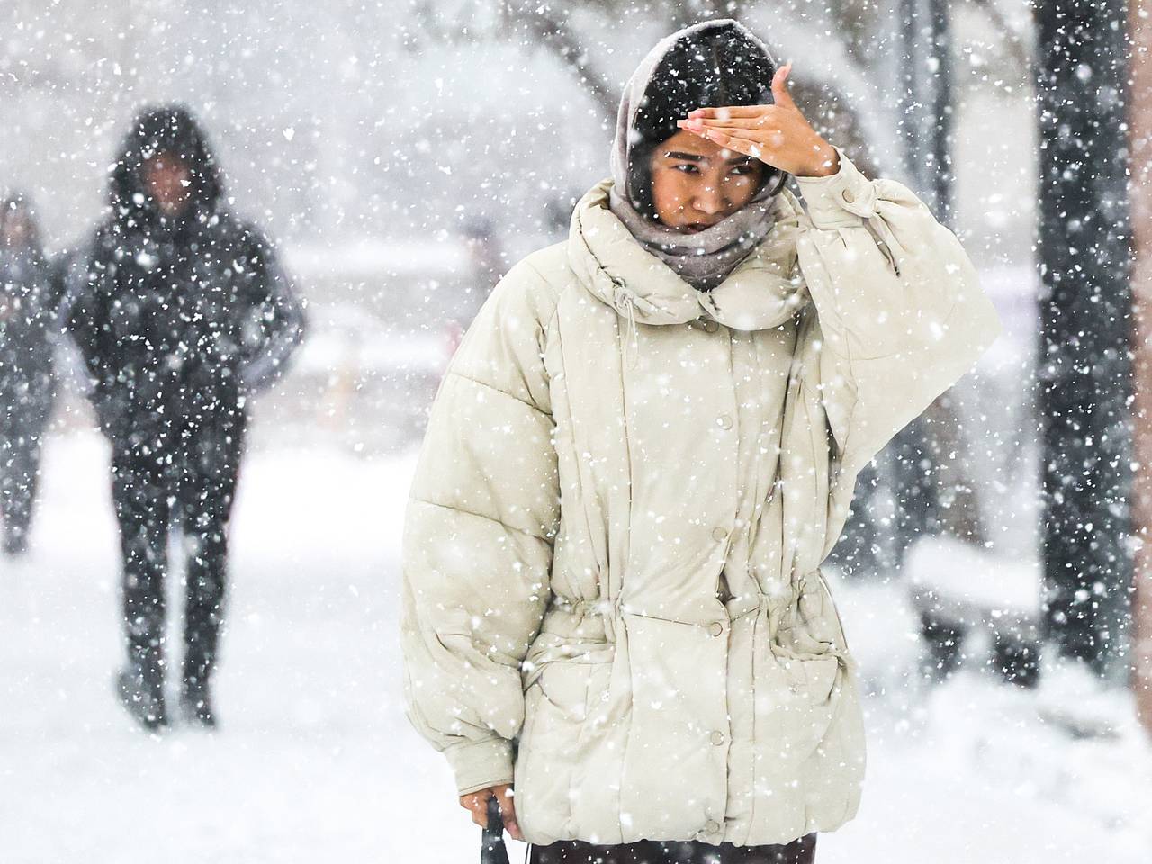 Российский город завалило снегом