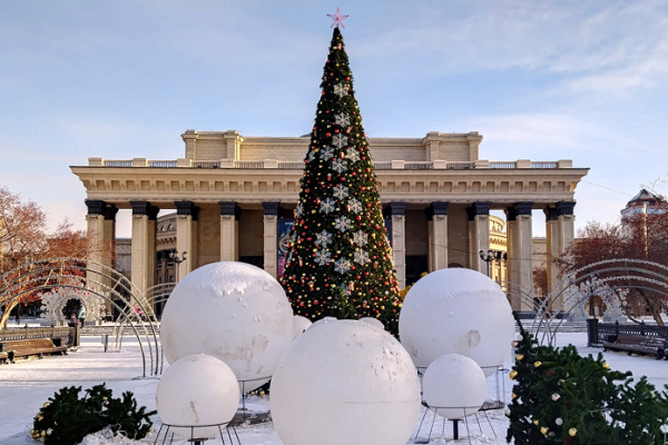 ФОТОБАНК. Как выглядят главные новогодние ёлки сибирских столиц?