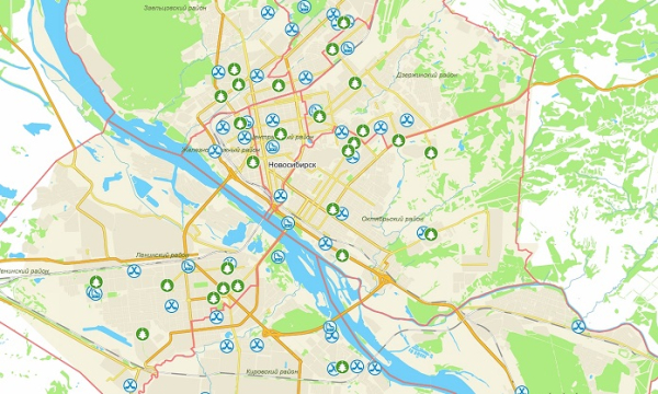В Новосибирске появилась интерактивная карта зимних активностей